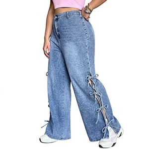 Women's Mid Waist Regular Fit Tight Jeans Breathable Streetwear Denim Pants Eco-Friendly Quick Dry Vintage Washed Blue OEM