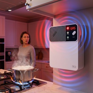 Battery Operated Natural Gas Leak Detector For Kitchen Made In Vietnam Standalone 10 Years Battery Powered Gas Leakage Detector