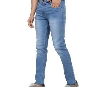 Men's Jeans Fashion Casual Style Slim Fit Wholesale Custom Slim Fit Jean Pants High Quality Straight Leg Stonewashed Denim Jeans