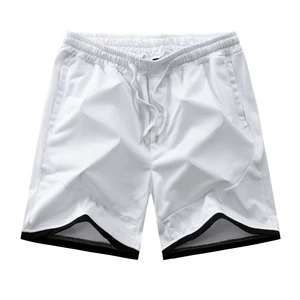 Wholesale Men's Solid Colors High Quality Quick Dry Board Swimming Beach Shorts With Drawstring Side Pockets Swim Trunks