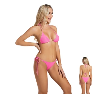 In-Stock Tan Through Bikini Pink Two-Piece Women's Sexy Swimwear Summer Say Goodbye Tan Line