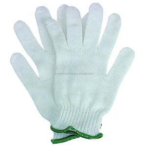 Natural White Cotton Safety Gloves