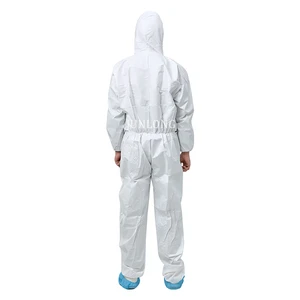 Industrial Applications Disposable White SF Microporous Waterproof Anti-Static Level C Limited-Splash Cleanroom Use Protective