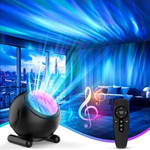 Polaris Black Starlight RGB LED Lamp With Remote Control Modern Design