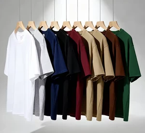 100% Cotton Oversize T-Shirt Heavy Weight 3D Embossed Premium Blank Fashion Plain Graphic Custom Men Women Casual Tees