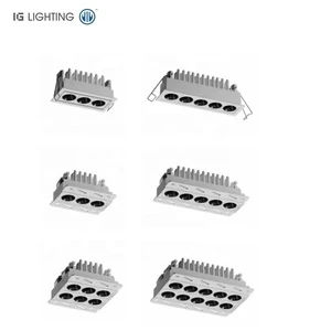 Factory Manufacturer Grille Recessed Linear Light Custom Design 8w 12w16w 24w LED Direct Linear Grille Light for Hotel Villa