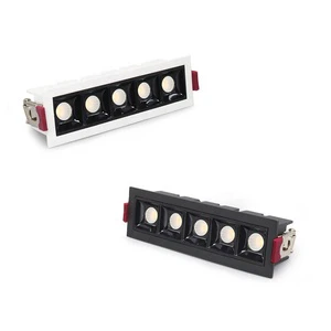 New Design 3500k 4100k Recessed Led Grille Light Anti-glare 3w 10w 12w 15w 30w Linear Grille Spotlight