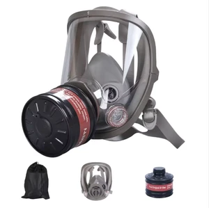 Full Face Gas Mask with Dual Activated Carbon Filters – Silicone Nuclear & Chemical Protection Mask