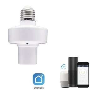Tuya Smart WiFi E27 Lamp Socket Wireless Light Bulb Holder Adapter Control Work with Alexa Google Home AC85-265V PST-WL-LC01
