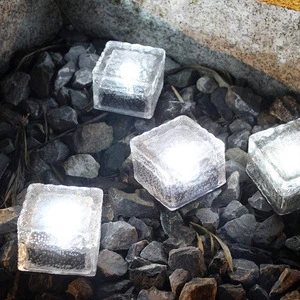 JAIYI Solar Ice Crystal LED Warm White Light Waterproof Lawn Lamp Is Used for Garden and Park Decoration