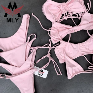MLY Swimwear Manufacturers Offer Samples Custom Design Your Printed Logo Bathing Suits Swimwear Women Bikini