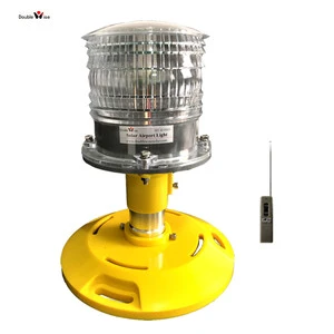 Wireless Remote-Controlled Solar-Powered Airport Navigation Light System Includes Runway Lights Aviation Obstruction Lighting