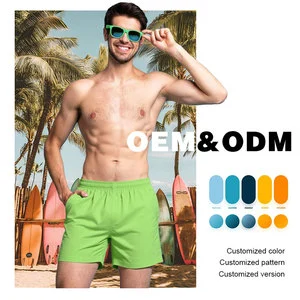 2026 Premium Woven Board Shorts Men Custom Private Label 4-Way Stretch Quick Dry Swim Trunks With Comfort Liner For Surfing