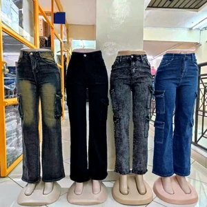 Women's Skinny Breathable Light Wash High Waist Straight Casual Denim Jeans