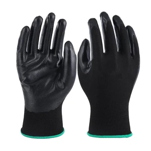 Nitrile Coated Oil-resistant Wear-resistant Safety Work Gloves Universal Polyester Work Gloves