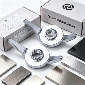 GB/T 62.3 Grade4.8 Carbon Steel Zinc Plated Stamped Wing Nut M4-M12 Hand Tighten Butterfly Nut