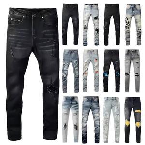 Custom Raw Men's Plus Size Casual Cotton Denim Trousers Mid Waist Embroidered Black Straight Style Jeans Winter Autumn Light