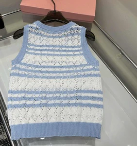 Custom High Quality Sleeve Crop Tops Casual Crochet Knitting Women's tank Tops