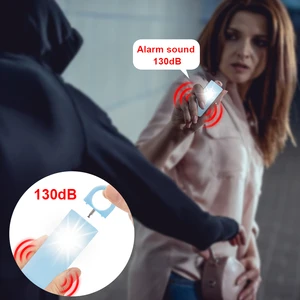 Top Seller Portable 130dB Keychain Pocket Security Self Defense Safesound Led Light Personal Alarm For Women Elderly Kids