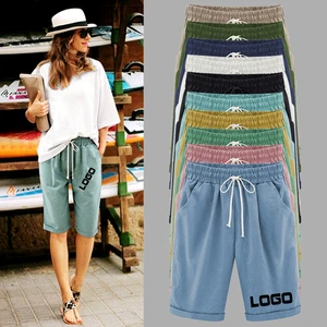 DOVEARK New Summer M-10XL Oversized Women Drawstring Casual Outside Wear Five-Cent Ladies Plus Size Shorts Street Wear Shorts