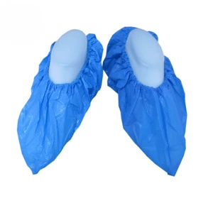 Wholesale Medical Safety Nonwoven Cap & Shoe Cover Fabric Protective Disposable Medical CPE Shoe Cover