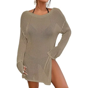 Crochet Cover Ups for Women Bathing Suit Cover up Dress Mesh Beach Top