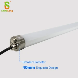 IP66 IK10 Round Mini LED Linear Office Lights 600mm 10W T5 T6 PC Tube Light