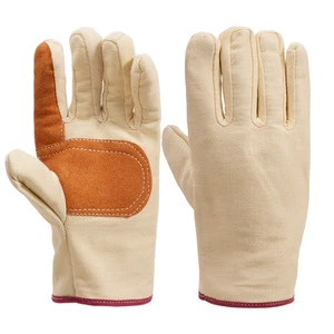 Siweian RY-01 Heat-Insulated Wear-Resistant Safety Gloves 16 oz Thickened Canvas Palm Index Finger Leather Anti-Slip Straight