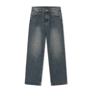 Fast shipping men's new jeans style pants black denim washed jeans para hombres men jean baggy salvaged