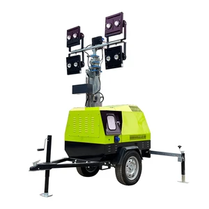 New 7M Led Tower Lights EPA Certification With Diesel Generator Light Tower
