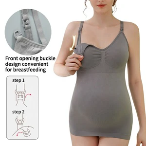 Supplier Femme Non Wire Warm Plus Size Breathable Pregnant Breastfeeding Women's tank Tops Nursing Camisole