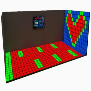 Factory Direct Sales Customized LED Induction Floor Tile Lights Grid Somatosensory Game Dance Floor Tile Lights