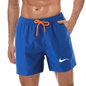 2019 Men's Beach Shorts Solid Waterproof Summer Swim Trunks Swimwear Swimsuit Bathing Boxer Brief for Surfing