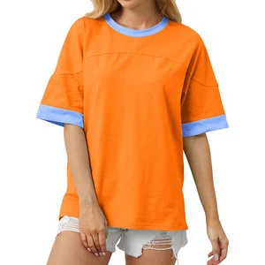 Cotton / Polyester Women Oversized T Shirts Plus Size Women Oversized T Shirts Factory Wholesale