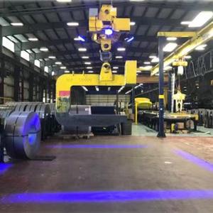 Yoijoys 72W 9inch Crane Warning Light Blue Spot Line Safety Alert LED Work Headlight IP67 Waterproof DC