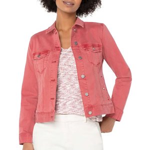 Women's Winter Raw Denim Jacket Button-Up Waterproof Quick Dry Custom Size Casual Outwear