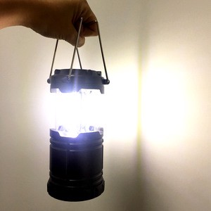 New Arrivals Hot Sale LED Camping Lantern AA Battery Operated ultra Bright Portable Pull-up Tent Light with Steel Handle