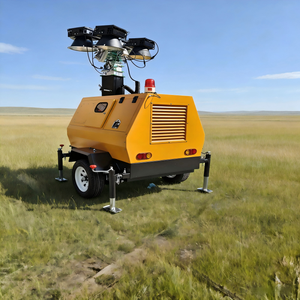 9m Hydraulic Mobile Lighting Tower with 7.2KW Diesel Engine & 4x1000W LED Lamps