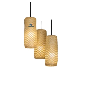 High Quality Natural Handmade Woven Bamboo Lamp for Room Decoration Rattan Pendant Lamp Made in Vietnam