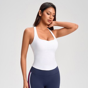 Womens Racerback Yoga Crop Top Seamless Breathable High Stretch Sleeveless Gym Workout Quick Dry Moisture Wicking Active Tank