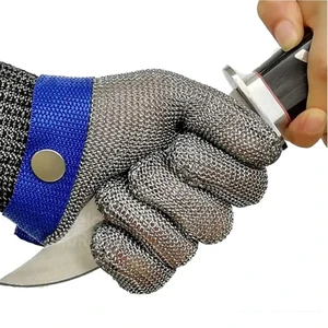 Cut Resistant Gloves Grade 5 Anti Cut Gloves Wear Resistant Slaughter Gardening Hand Protection Insurance Steel Wire Gloves