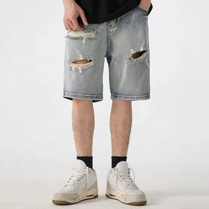 Top Quality Men's Shorts Dropshipping Stock Fast Oem Jean Shorts Men