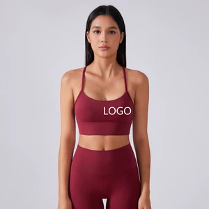 New Naked Y-Word Sexy Beauty Back Yoga Bra for Female High Shockproof Gathering Running Fitness Exercise Gym Sportswear