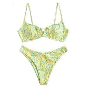 Two Piece Swimwear Sexy Beachwear Padded Push Up Bathing Suit OEM Custom Logo Wholesale