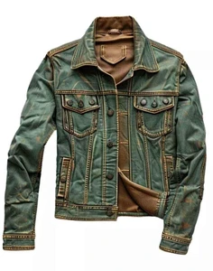 OEM Custom Latest New Design Jean Jacket Wash Cotton Fitted Long Sleeve Denim For Men High Street Spring Men's Jacket