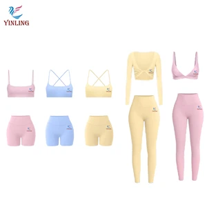 Sexy Custom Two Pieces Set Women Yoga Wear Yoga Bra Shorts Set Sexy Sports Bra Tops And Yoga Wear Set