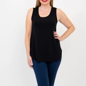 Custom Women's Crew Neckline Eco-Friendly Bamboo Jazz Tank Tops Leopard Oversize Plus Size Wide Shoulder Straps A-Line Shape