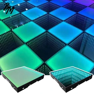 Top Luxury Interactive Led Dance Floor Seamless Waterproof Mobile Sound-Activated DMX512 Control Customizable Size IP67 SMD RGB