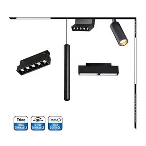 Mini 48V Magnetic Track Light System Commercial Dimmable Ultra Slim Magnet Track Lighting Ceiling