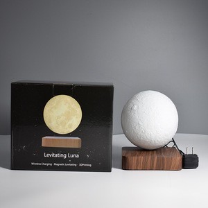 Factory Price Levitating Moon Lamp Magnetic Floating Luna Night Light LED Light Source Touch Plug-In for Home Office Decor